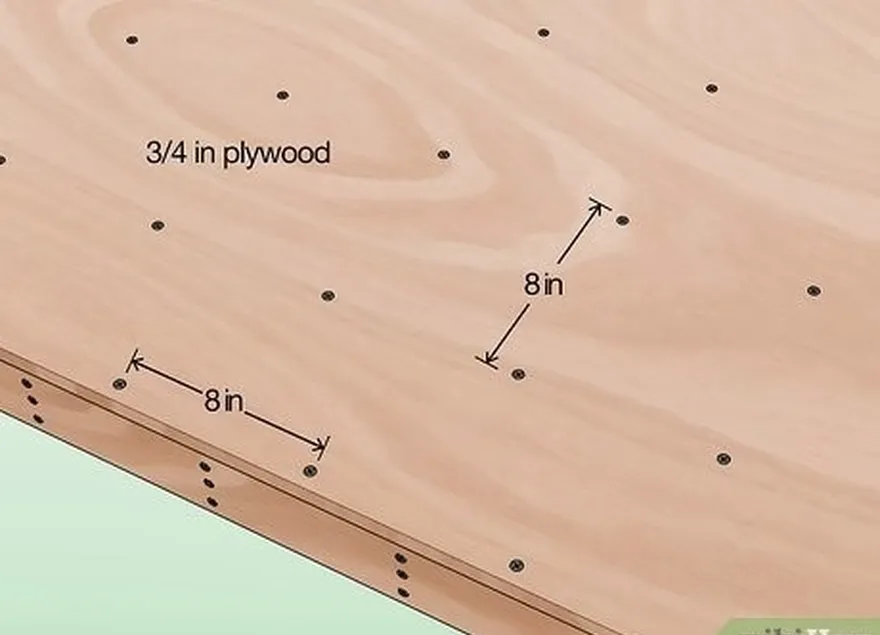 4-qadam platforma ramkalarini 3⁄4 dyuym (1,9 sm) kontrplak bilan yoping.