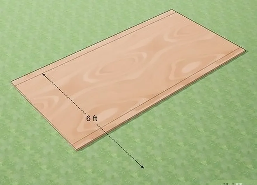 3-qadam nuqtadan 6 fut (1,8 m) masofani o'lchang's perpendicular to the line.