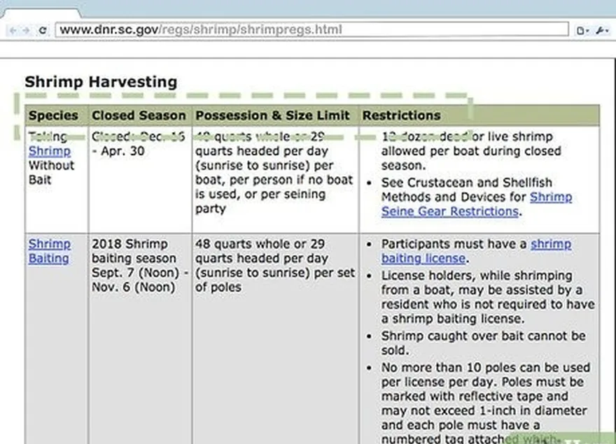 3-qadam shtatingizni bilish uchun onlayn tekshiring's shrimp catching regulations.