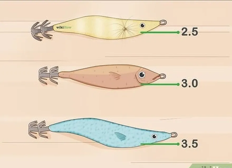 2-qadam, o'lja uchun squid jigni sinab ko'ring.