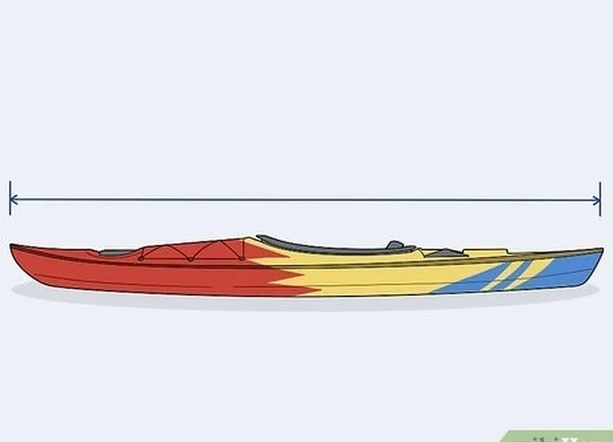 2-qadam, ilmoqlarni o'rnatishdan oldin kayakning uzunligini o'lchang.