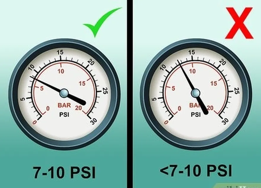 8-qadam to'pni ishlab chiqaruvchiga olib boring's recommended pressure.