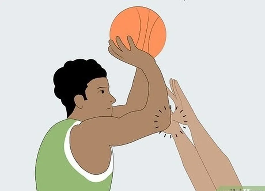 6-qadam himoyachiga oting's arms if the shot is low-percentage to draw a foul.