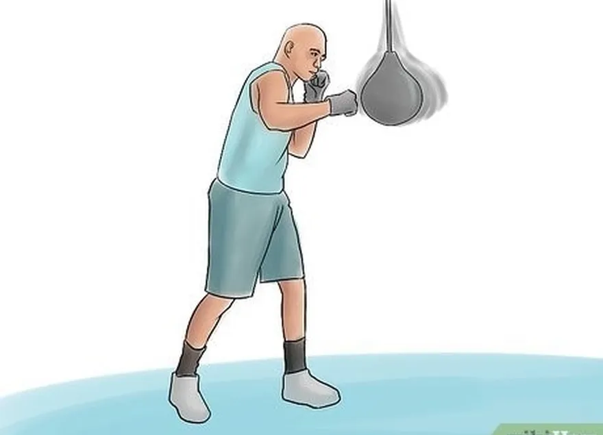 2-qadam kirish standard speed bag stance.