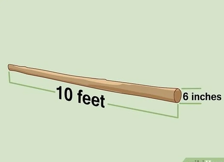 2-qadam 10 fut (3.0 m) filialni 10 fut (3,0 m) (7,6-15,2 sm) qalinligini toping.