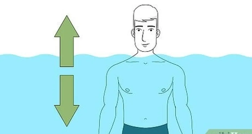 1-qadam, boshingizni suv ustida ushlab turish uchun qo'llaringizni va oyoqlaringizni harakatlantiring.