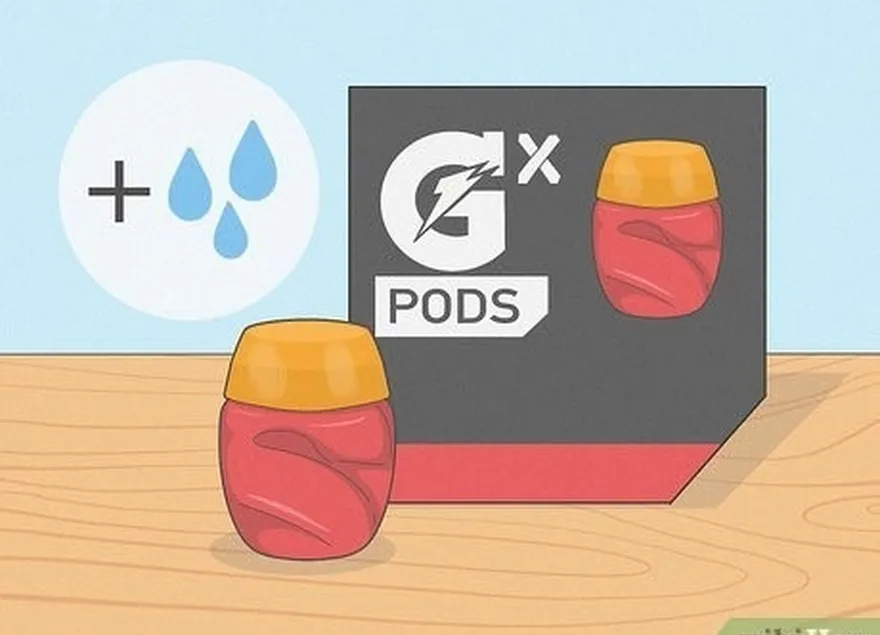 1-qadam gatorade pods, siz suv bilan aralashtiradigan tezkor ichimlik.